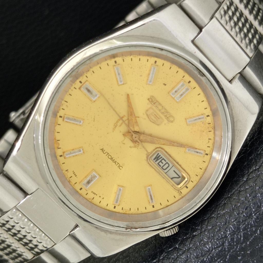GENUINE VINTAGE SEIKO 5 AUTOMATIC 7009A JAPAN MENS ORIGINAL DIAL WATCH A500794-5 R154-a500794