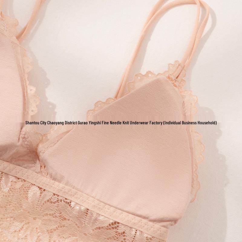 European & American Hot-selling Anti-sagging French Lace Double Strap Sexy Bra