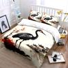 Chinese Ink Style Crane Decor Soft Comfortable Duvet Cover Bedding Set Included 1*Duvet Cover & 2*Pillowcases, Gift