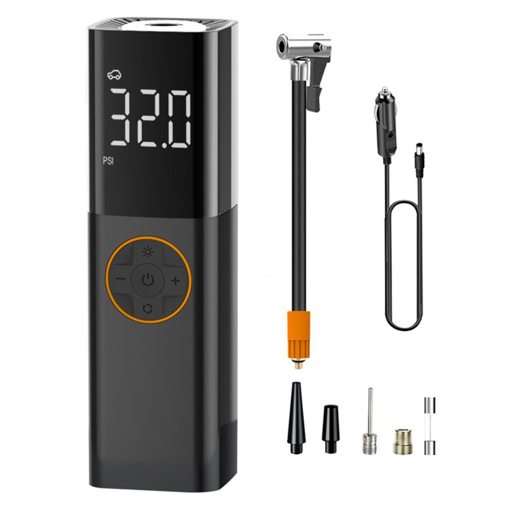 

150PSI портативный автомобильный насос для накачивания шин со светодиодной подсветкой, электрический воздушный насос для накачивания шин, цифровой дисплей для автомобильного велосипедного мяча