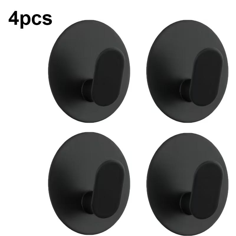 6/4/2PCS Self-Adhesive Hooks Heavy Duty Plastic Wall Hooks Towel Clothes Rack Hangers Bathroom Kitchen Waterproof Hooks