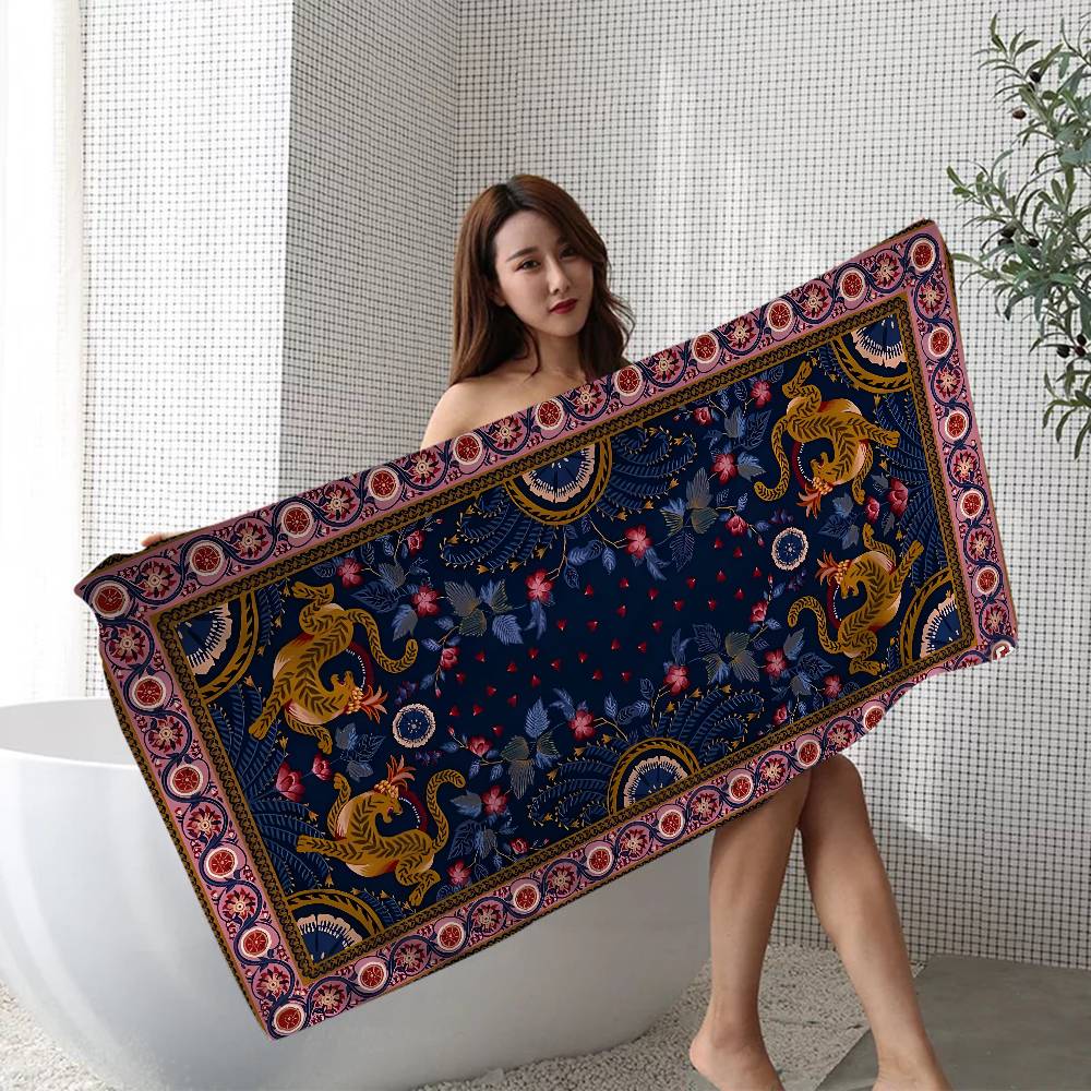 Bohemian Hippie Style Microfiber Beach Towel Absorbent Quick Dry Soft Yoga Swimming Resort Mountain Climbing Towel