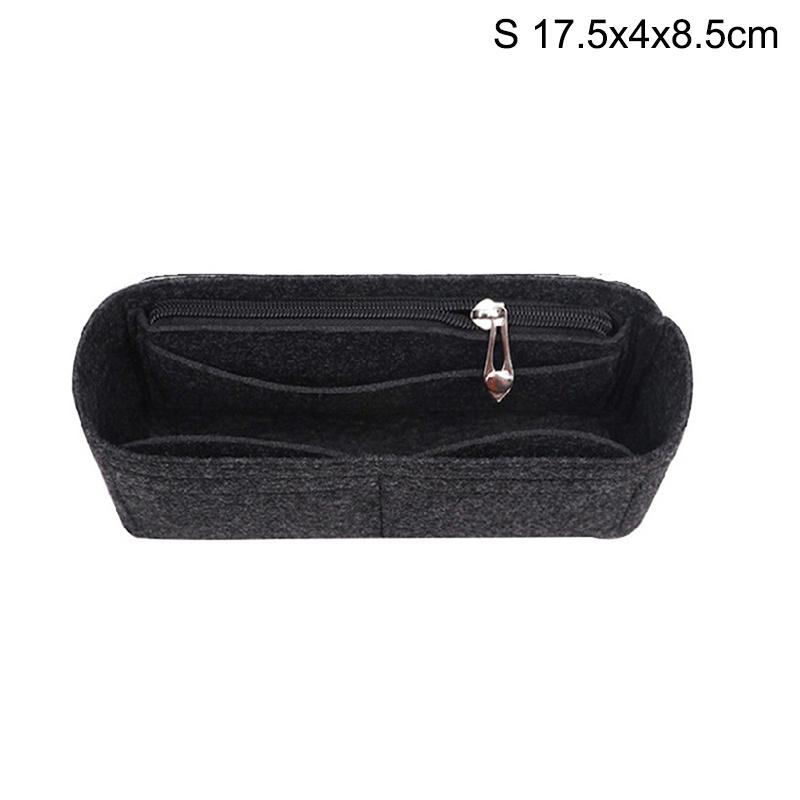 1PZ Organizer Borsa in Feltro, Organizer per Trucco, Rivestimento Perfetto per Borse da Donna di Marca e Pochette per Cosmetici