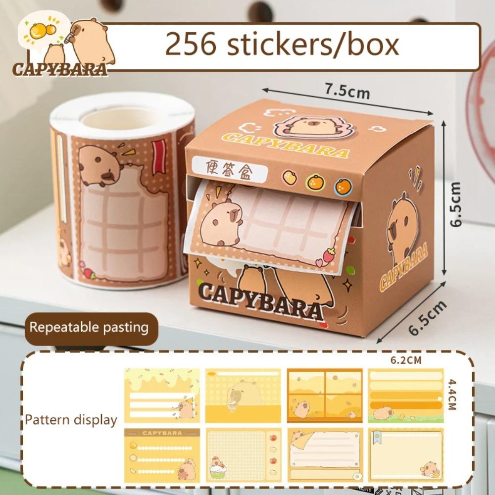 Stationary Pull Out Roll Memo Pad Cartoon Cute Capybara Memo Pad  Office Supplies