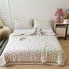 Pink Flower Pattern Quilt Breathable Comfortable Air-conditioning Quilted Quilt Skin-friendly Multi-functional Thin Blanket