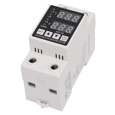 Over Under Voltage Protector AC 230V 1-63A Single Phase Voltage Current Protective Device DIN Rail Installation