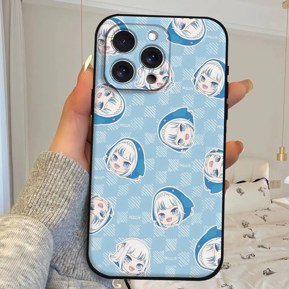 W-HololiveS Gawr Gura Phone Case For IPhone 17 16 15 14 13 12 11 PRO MAX PLUS Mini TPU Soft To Skin-friendly Case