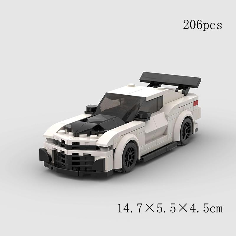 MOC Viteză Sport Super Mașină de Curse Model Blocuri de Construcție Cărămizi DIY Oraș Tehnic Raliu Mare Vehicul de Curse Cadou de Crăciun Jucărie
