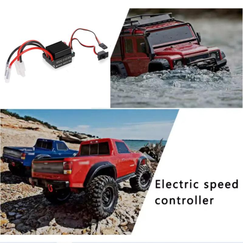 5V/2A Bec 320A 2-3S Su Geçirmez Fırçalı Esc Elektrikli Hız Kontrolcüsü 1 İçin Uygun:10 Ölçekli Uzaktan Kumandalı Araba Tekne