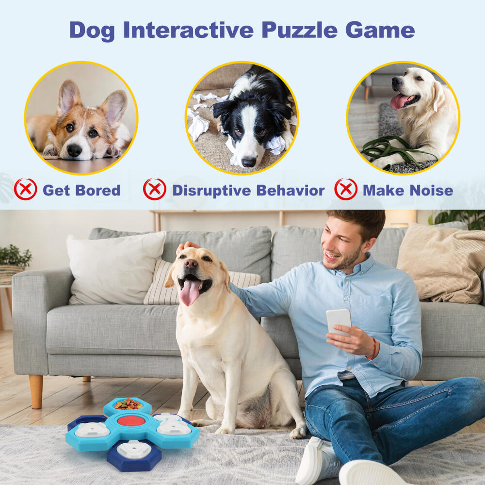 Multi-Layer Rotating Turntable Dog Puzzle Toy, For Small Medium Large Dogs Puppies IQ Training, Pet Educational Toy Supplies