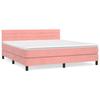 Maison Exclusive - Sommier à lattes de lit avec matelas Rose 160x200 cm Velours