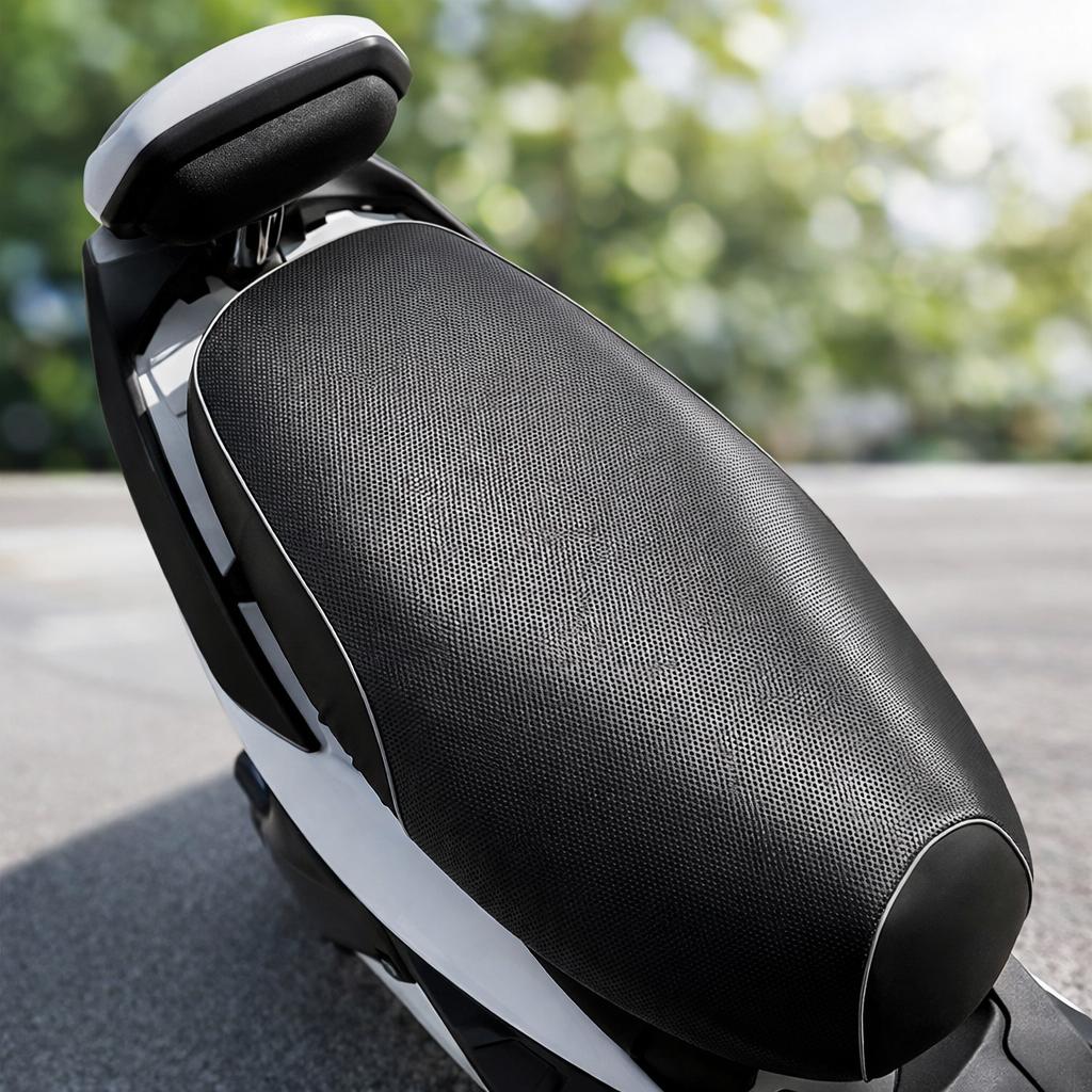 SEAMETAL Leather Motorcycle Seat Cushion Cover Universal Anti-slip Seat Protector Mat Rainproof Sun-proof Wear-resistant