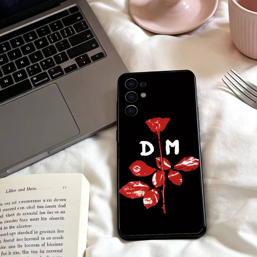 D-Depeche Mode Band Phone Case For Samsung S25,24,23,22,30,21,10,9,Ultra,Plus,Lite,FE,4,5 G Soft Black Case