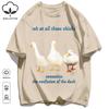 Classic Color Scheme T-Shirts For Unisex Retro Oversized Short Sleeves Fashion Couple Clothes Unisex Simple Basics Clothing