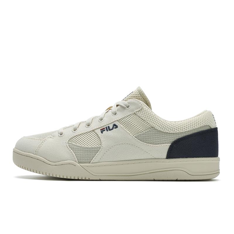 FILA Slant Shot Cloud Canvas Shoes Fashion Classic Versatile Casual Simple Comfortable Breathable Lightweight Low-Top Men sneaker Beige F12M522313FAP