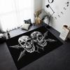 Black White Skull Style Carpet for Living Room Home Decoration Bedroom Bedside Fluffy Soft Rug Lounge Coffee Tables Non-slip Mat