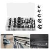 Assorted Steel Rubberized Cable Clamps Cable Management Set Multipurpose Wire Clamps Set for Professional Cable Handling
