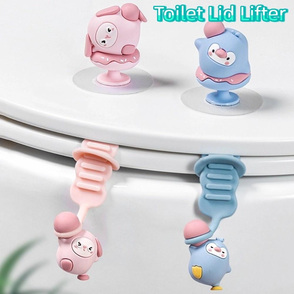 Anti-Dirty Closestool Holder Cartoon Toilet Lid Opener Portable Toilet Lifting Device  Bathroom