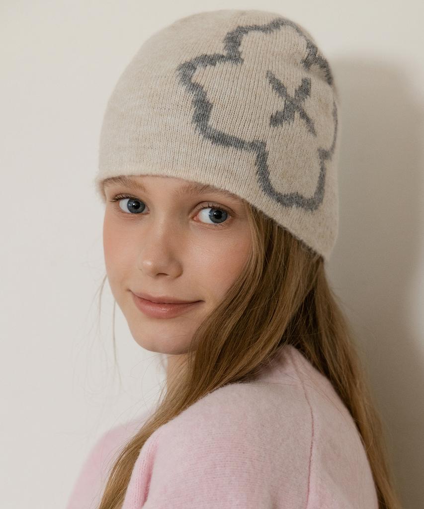 Tatiana Sketch Flower Knit Beanie Ht8244 2 Colors