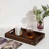Wooden Serving Tray Rectangular Round Plate Tea Cup Saucer Tray Fruit Dessert Dinner Plate Food Storage Pallet Kitchen Tableware