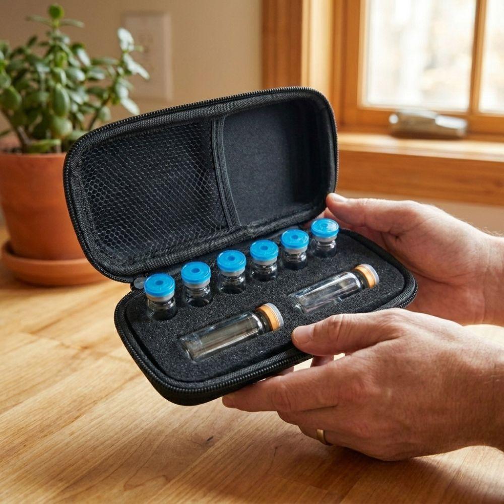 Waterproof Insulin Vial Storage Case Dust-proof Shockproof Essential Oils Carrying Box Foam Protective Wear-resistant
