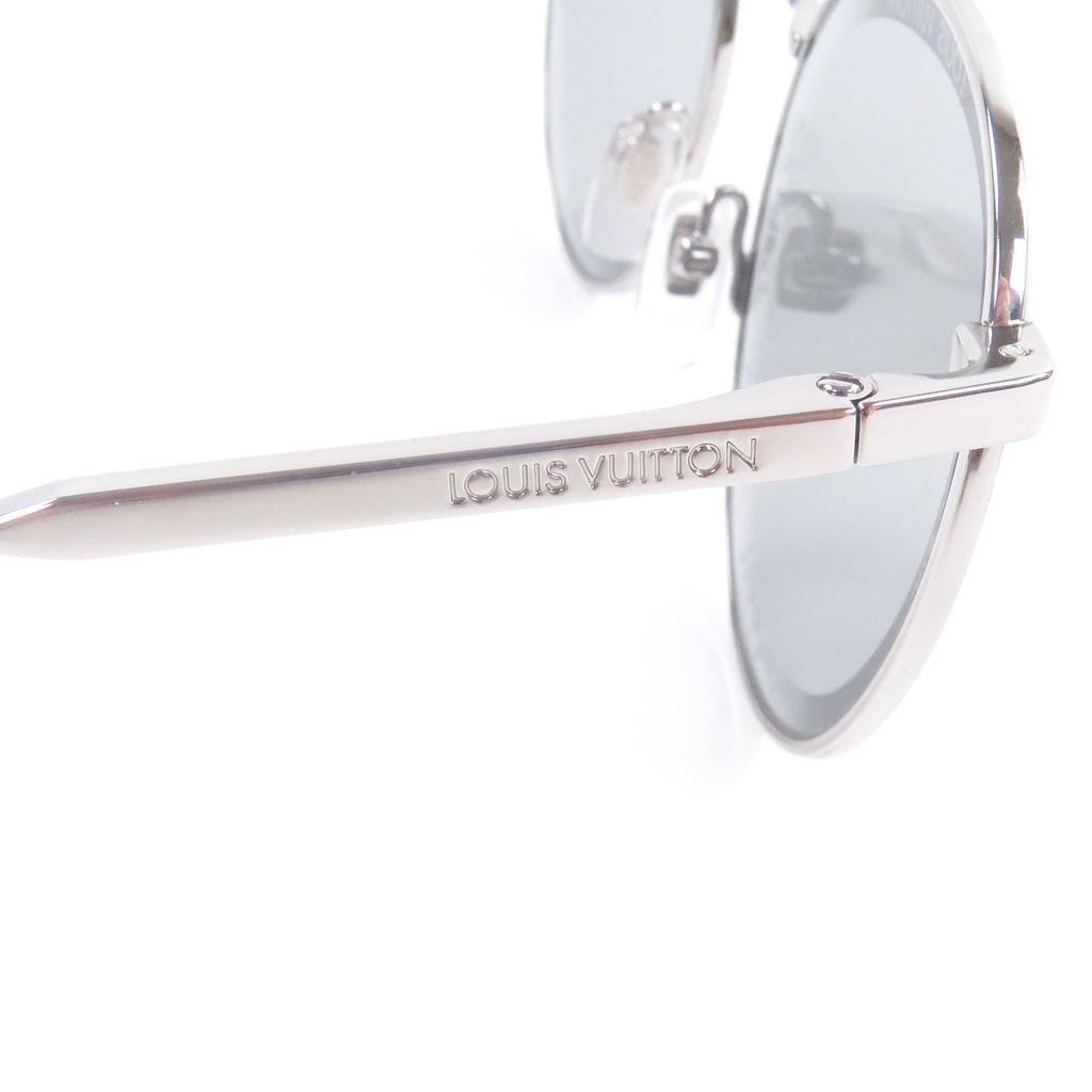 Excellent LOUIS VUITTON Sunglasses LV Supervision Round Silver Gray Lens Used