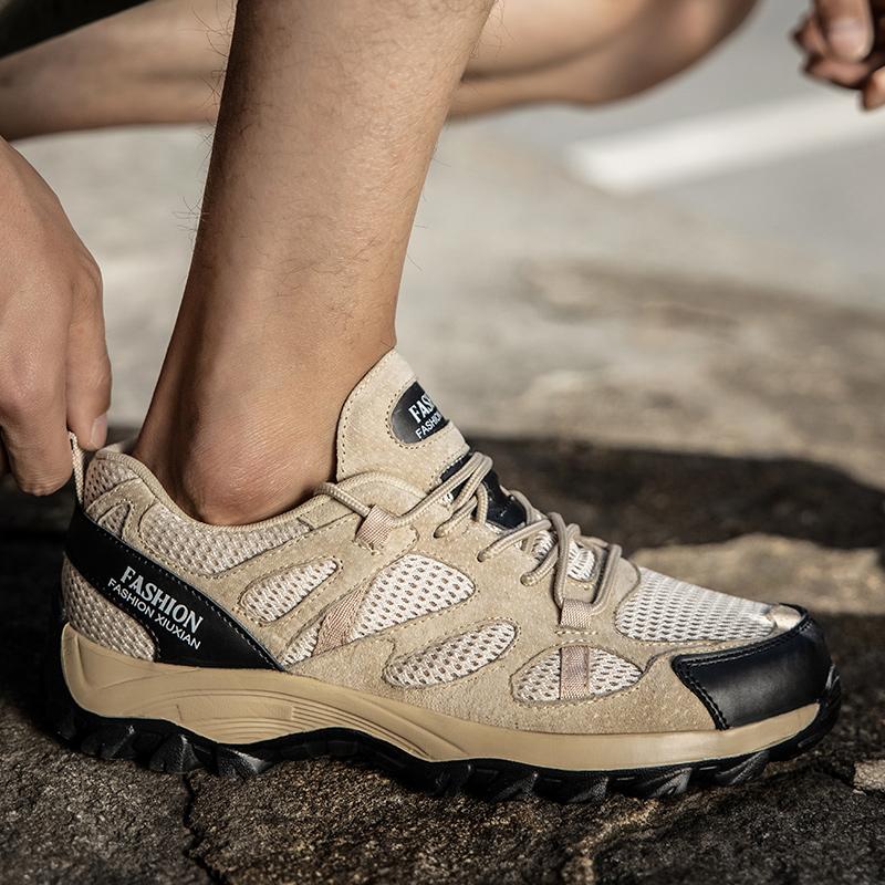 Pánské outdoorové prodyšné turistické boty Pohodlné trekové boty