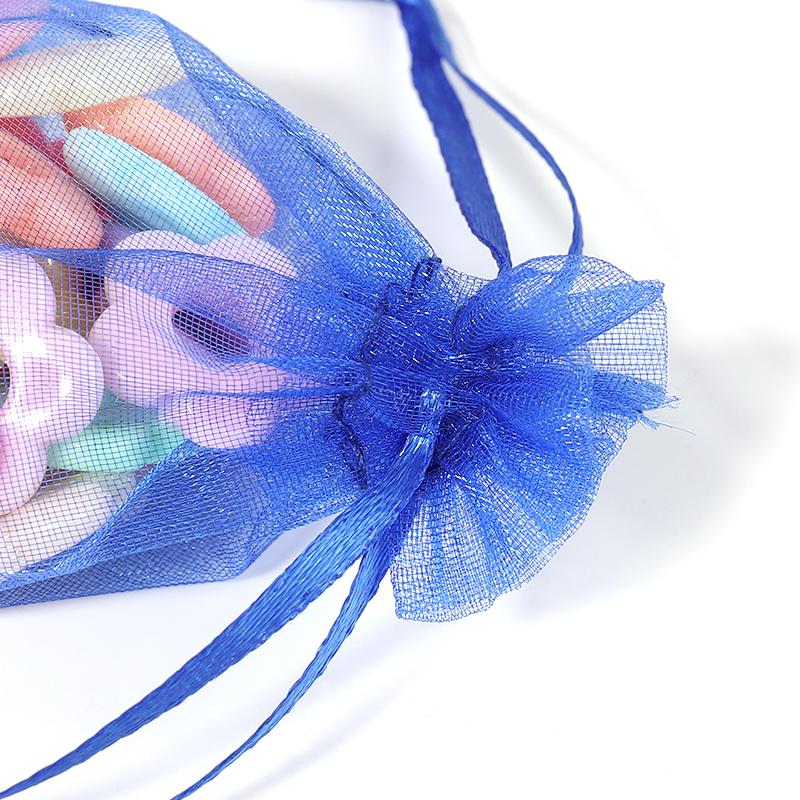 10pcs Adjustable Organza Bags 7x9cm Jewelry Packaging Bags Wedding Birthday Drawstring Pouches Christmas Gift Bags