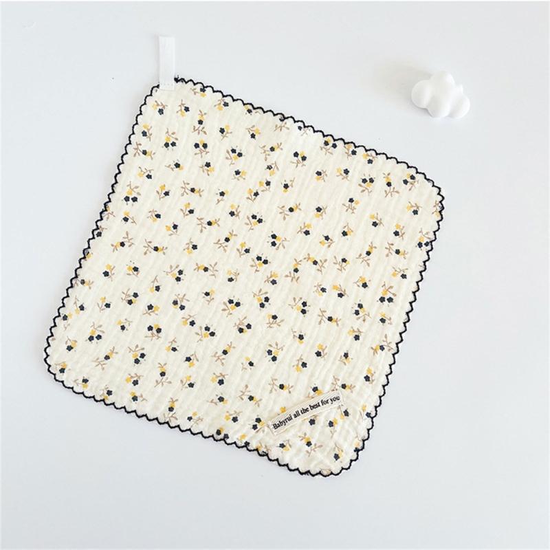 Baby Towel Soft Teething Bib Cute Print Burping Cloths Cotton Handkerchief Sweat Wipe Cloth Newborn Bath Towel Facecloth