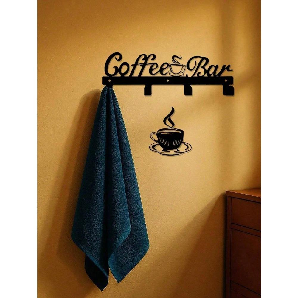 2-Pack Metal Mug Holder Wall Mount, Coffee Cup Rack for Kitchen, Farmhouse Rustic Organizer for Bathroom, Halloween Christmas Decor