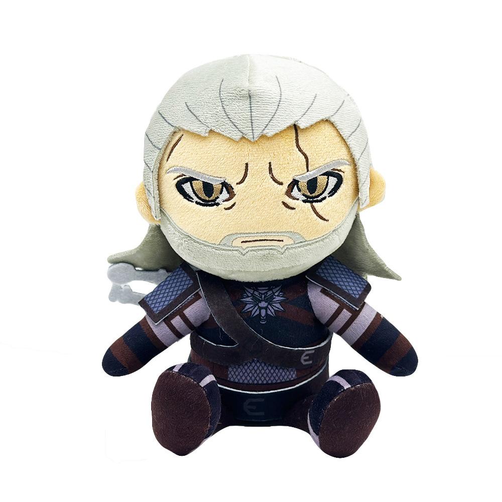 Witch Geralt Plush Dolls Fans Cartoon Soft Stuffed Geralt Plushies Toys Halloween Kids Christmas Party Birthday Gifts Dolls