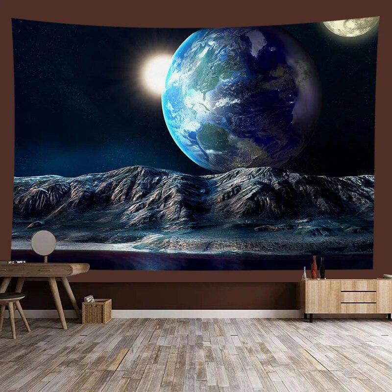 Universe Starry Sky Nebula Planet Background Tapestry Background Cloth Room Living Room Home Decoration Hanging Cloth