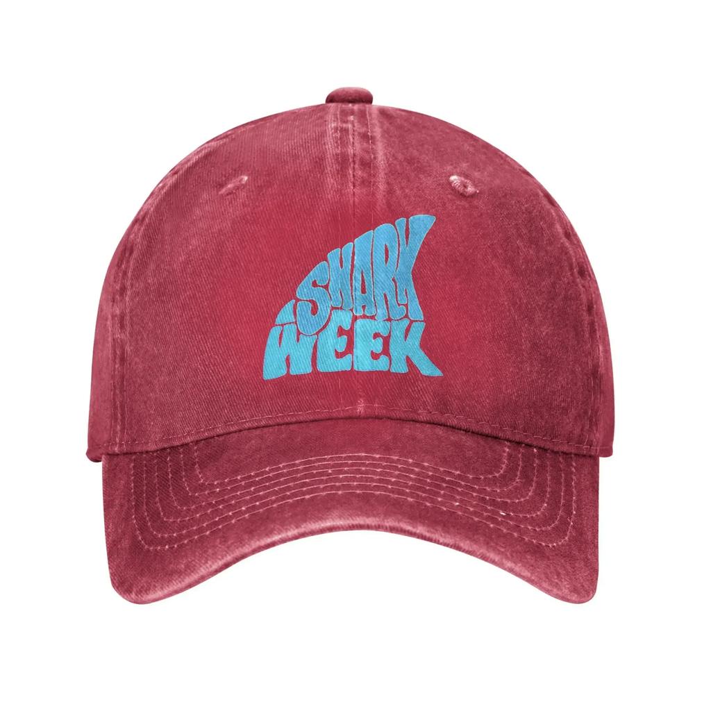 Shark week in the shape of a shark Sun Baseball Cap Fitted Retro Women Unisex Wholesale Custom DIY Kpop Rock Baseball Caps