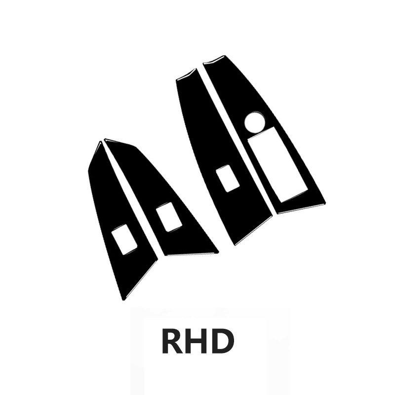 Piano Black / Carbon Fiber Car Interior Door Window Lift Switch Button Trim Cover For BMW 5 Series E60 2004 2005 2006 2007