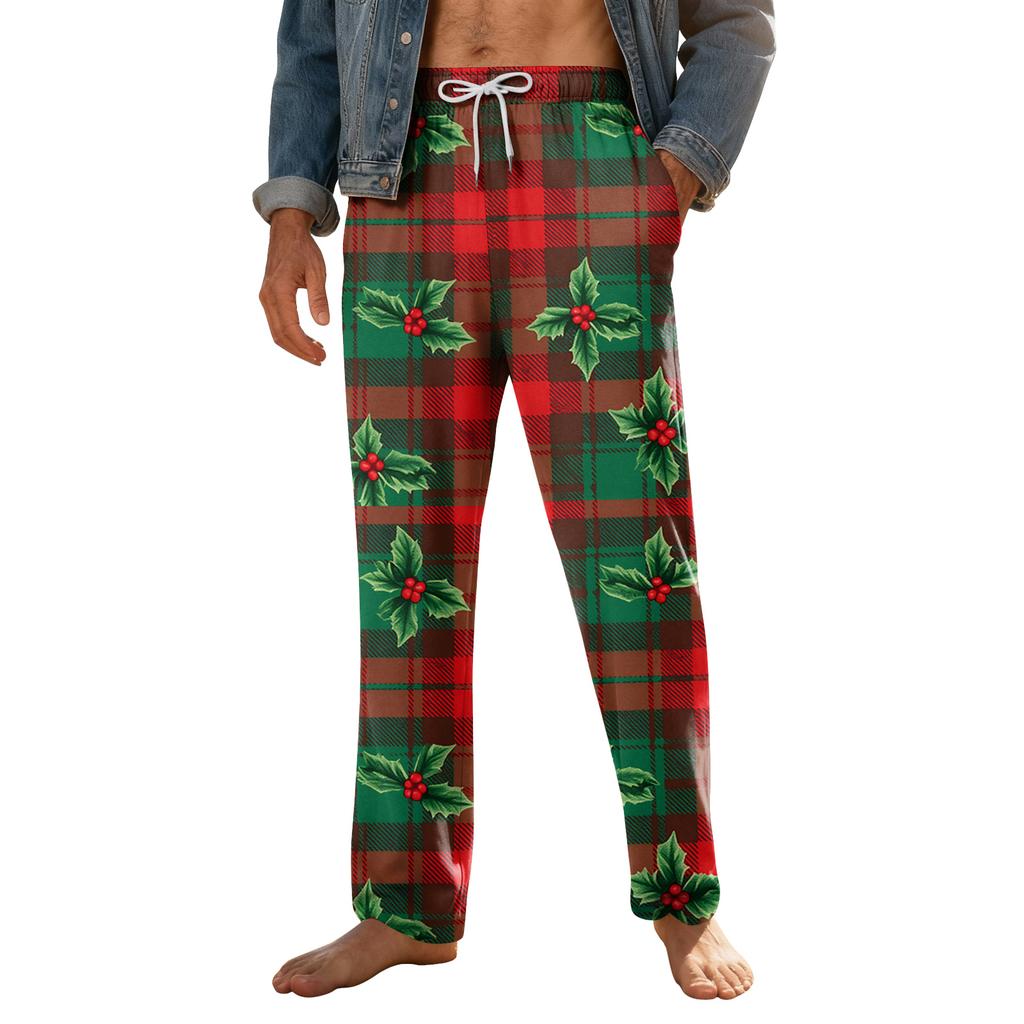 Men's Home Soft Pajama Pants Drawstring With Pockets Casual Sports Pants