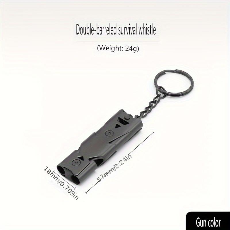 Stainless Steel High-Decibel Survival Whistle Loud, Dual-Chamber Design for Emergency Rescue Outdoor Safety