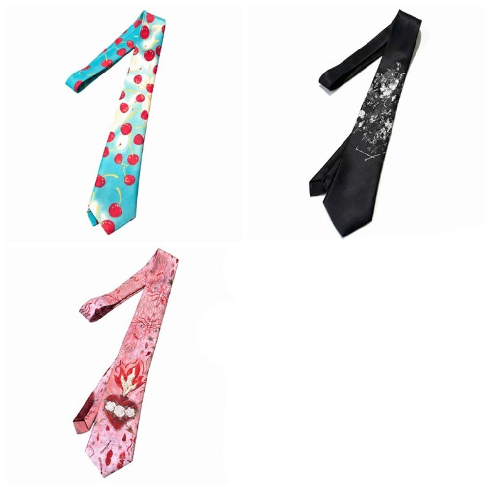 Printing Y2K Neckties Heart Shirt Neckties Fashion Neck Tie  Students