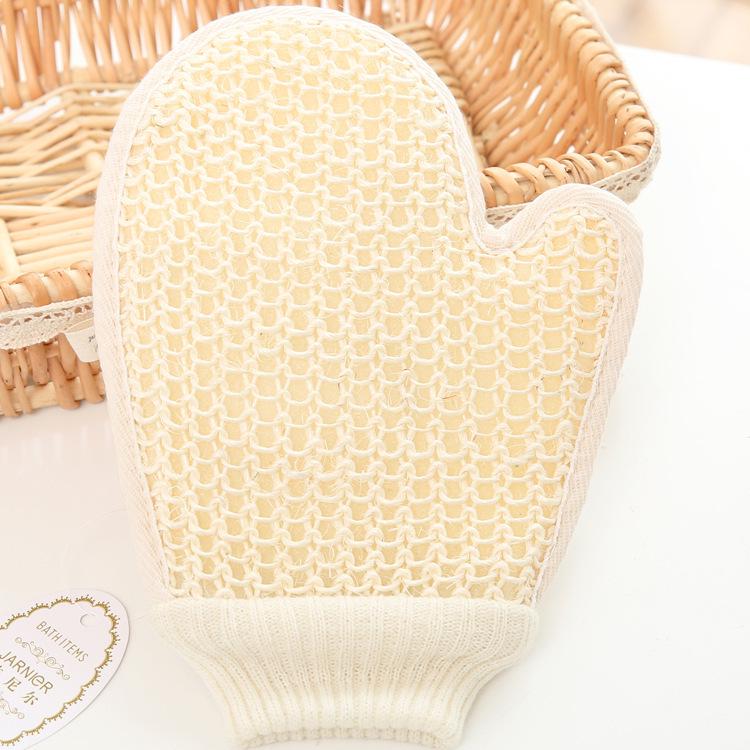 Jute Scrubbing & Bath Gloves - Exfoliating, Lathering, Massage, Bath Wipes