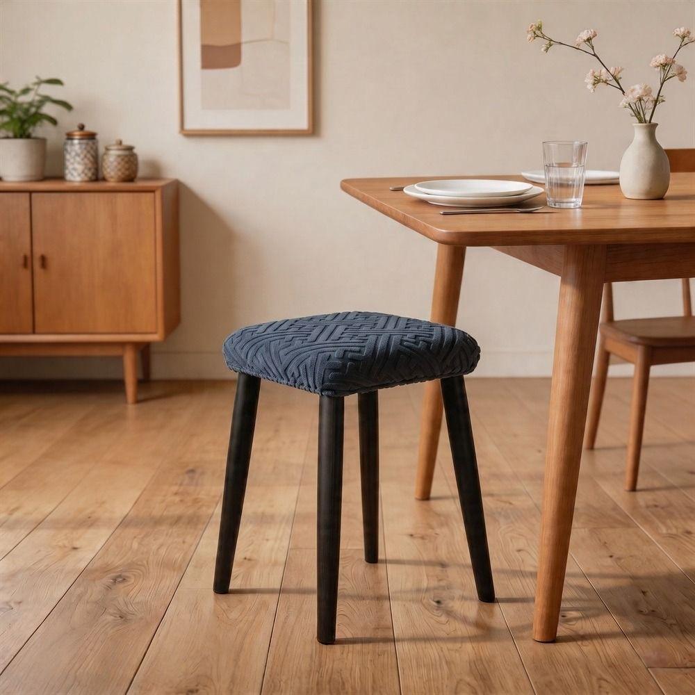 Waterproof Chair Seat Cover Washable Stool Cover Stretch Seat Covers  for Square Chairs