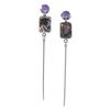 Franck Herval - Stella : Long Stem Metal Earrings