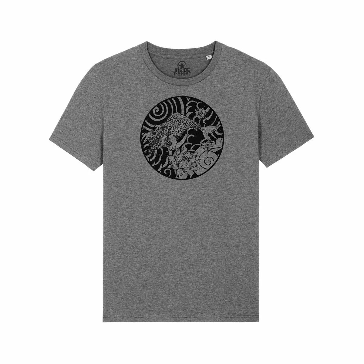 Carp Koi Japan Dragon Fish Japanese Wave Tattoo Style T-Shirt Unisex L