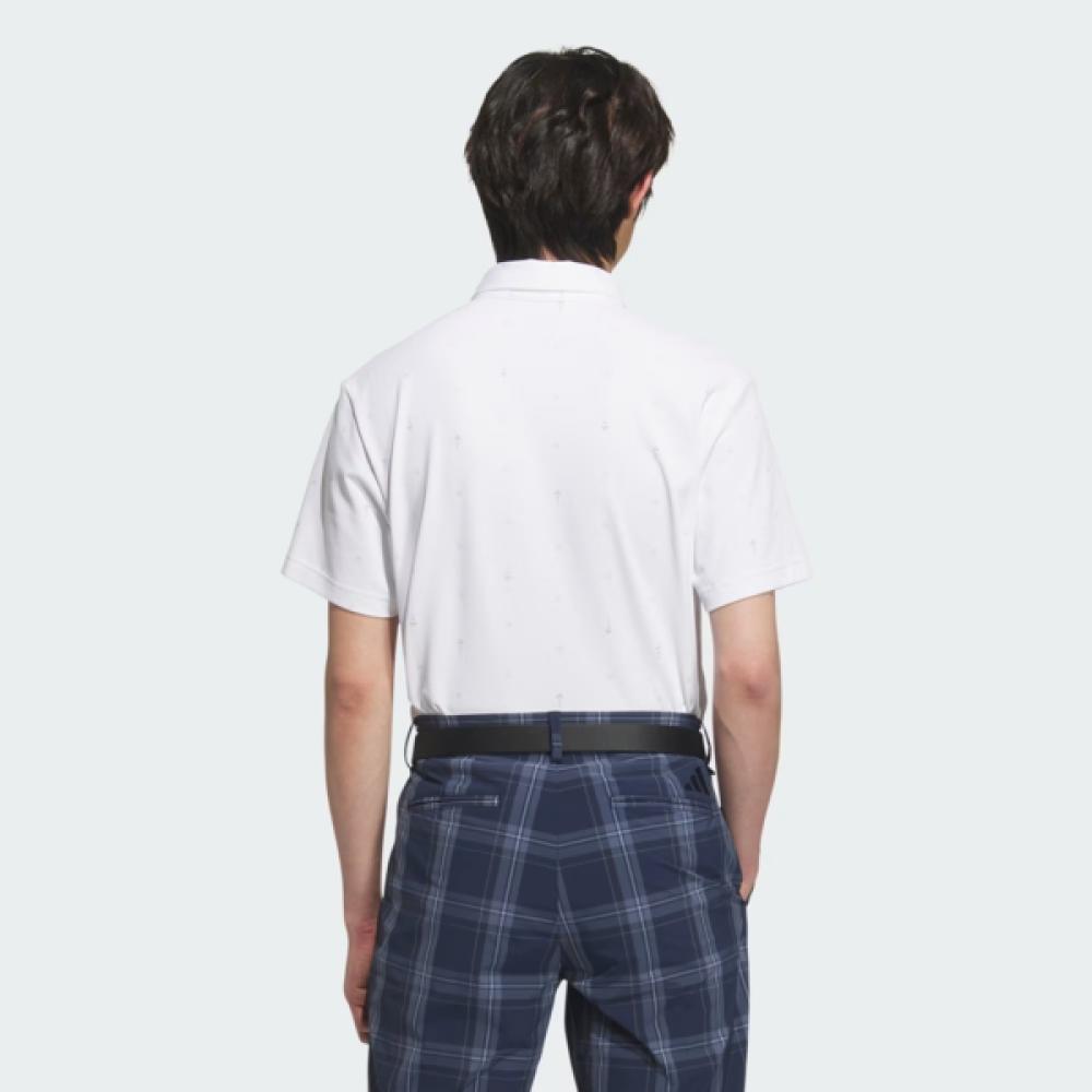Adidas Men S Pg Monogram Short Sleeve Polo Shirt Je7146