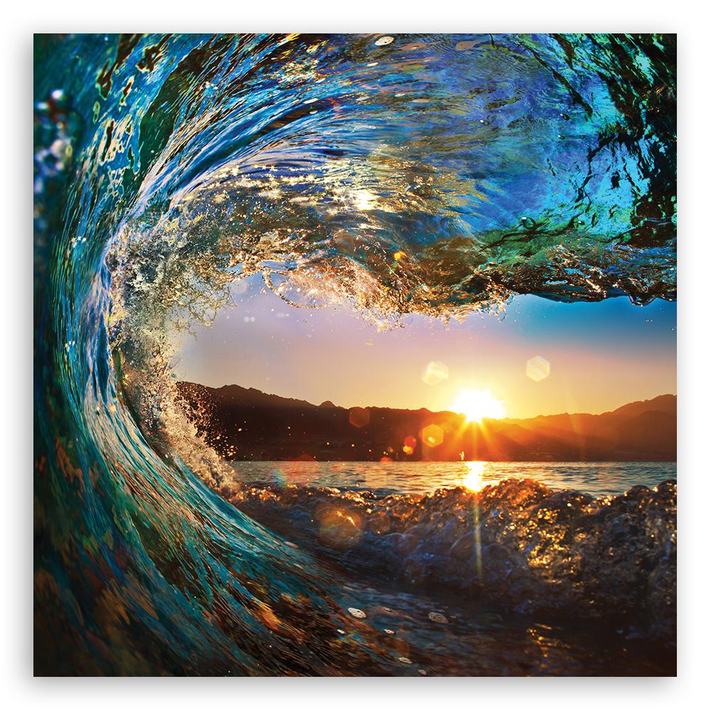 Canvas print Wave Sea Sun