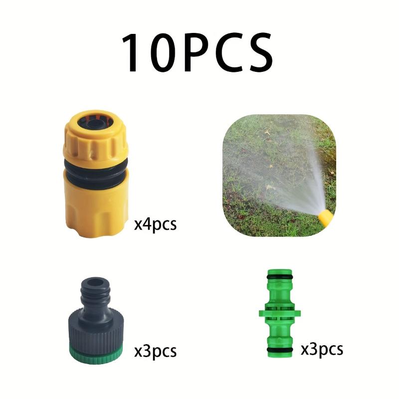

10pcs Garden Faucet Connector For 1/2 Inch Water Pipe Threaded Joint Water Pipe Connector Set For Greenhouse Irrigation Watering
