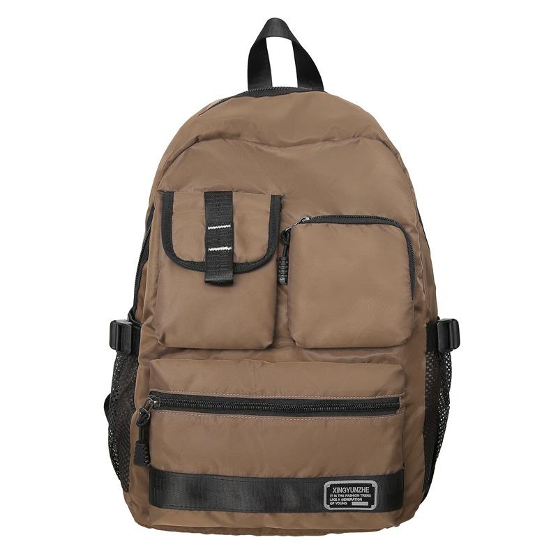 

Новый рюкзак рюкзак большой вместимости дорожная сумка для мальчиков сумка для компьютера ученика средней школы для отдыха путешествий школьный рюкзак коричневый