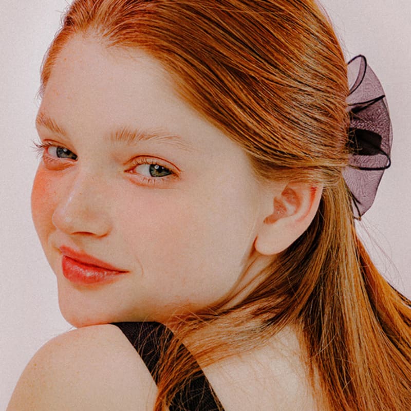 Mellotory Ribbon See-through Hairpin (black)