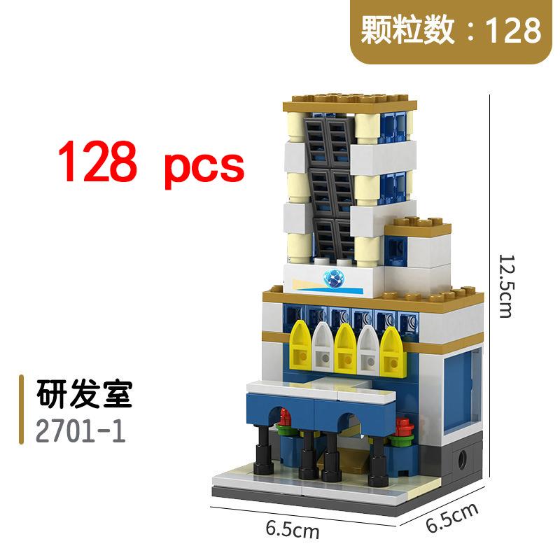 City Miniature Views Mini Street Coffee Shop Model Building Blocks Kits Bricks Kids Toys Girls Boys Flower Food Retail Store