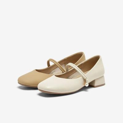 Chaussures Mary Jane chaussures pour femmes été 2025 nouvelles élégantes talon carré talon bas couvre-pieds chaussures de style simple et doux