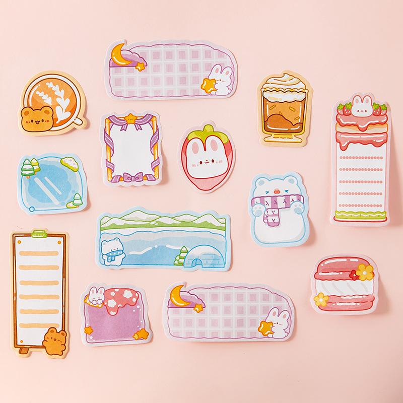 Gift Cartoon Creative Combination Handbook High Looking Note Paper Cute N Times Stickers Decorative Message Lovely Memo Pad