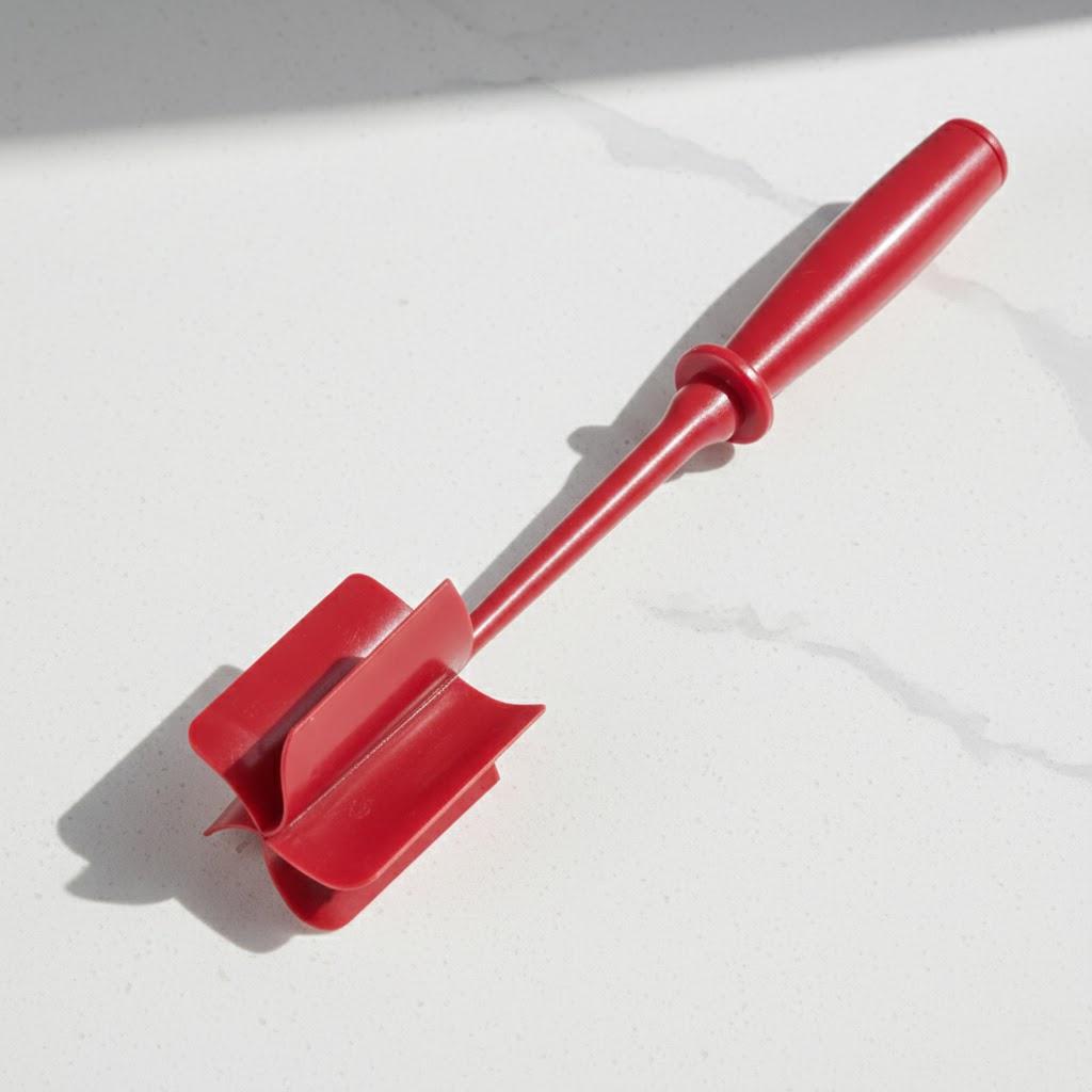 

Heat Resistant Meat Chopper and Masher Set Non Stick Hamburger Chopper for Ground Beef Turkey and Kitchen Use червоний